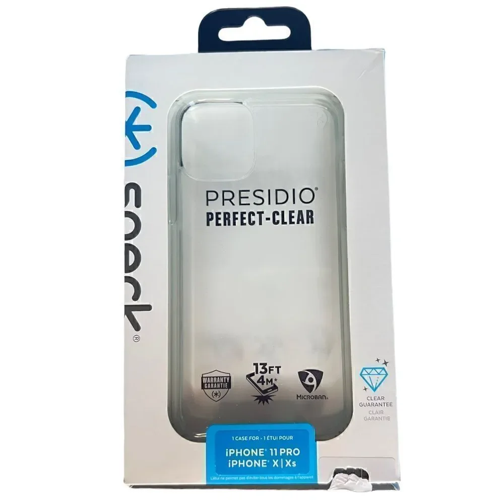 Speck Presidio Perfect Clear I Phone Case for 11 Pro / X / XS